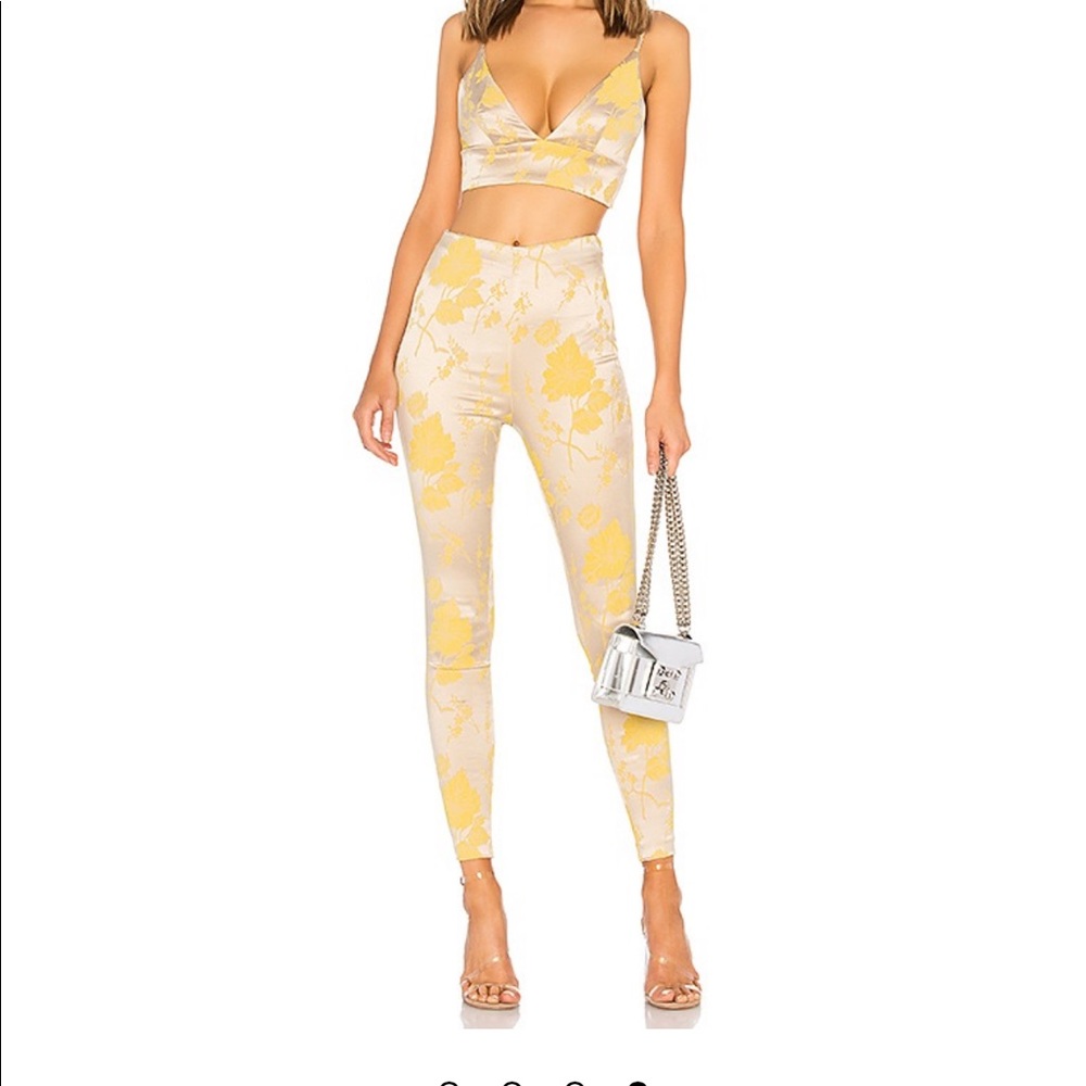 Nbd Yellow floral pants